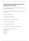 Breath Alcohol Testing questions and answers with solutions&period;
