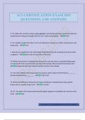 ACI CERTIFICATION EXAM 2025 QUESTIONS AND ANSWERS
