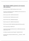 BAT STUDY GUIDE questions and answers with solutions