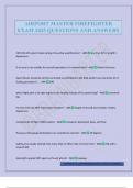 AIRPORT MASTER FIREFIGHTER EXAM 2025 QUESTIONS AND ANSWERS