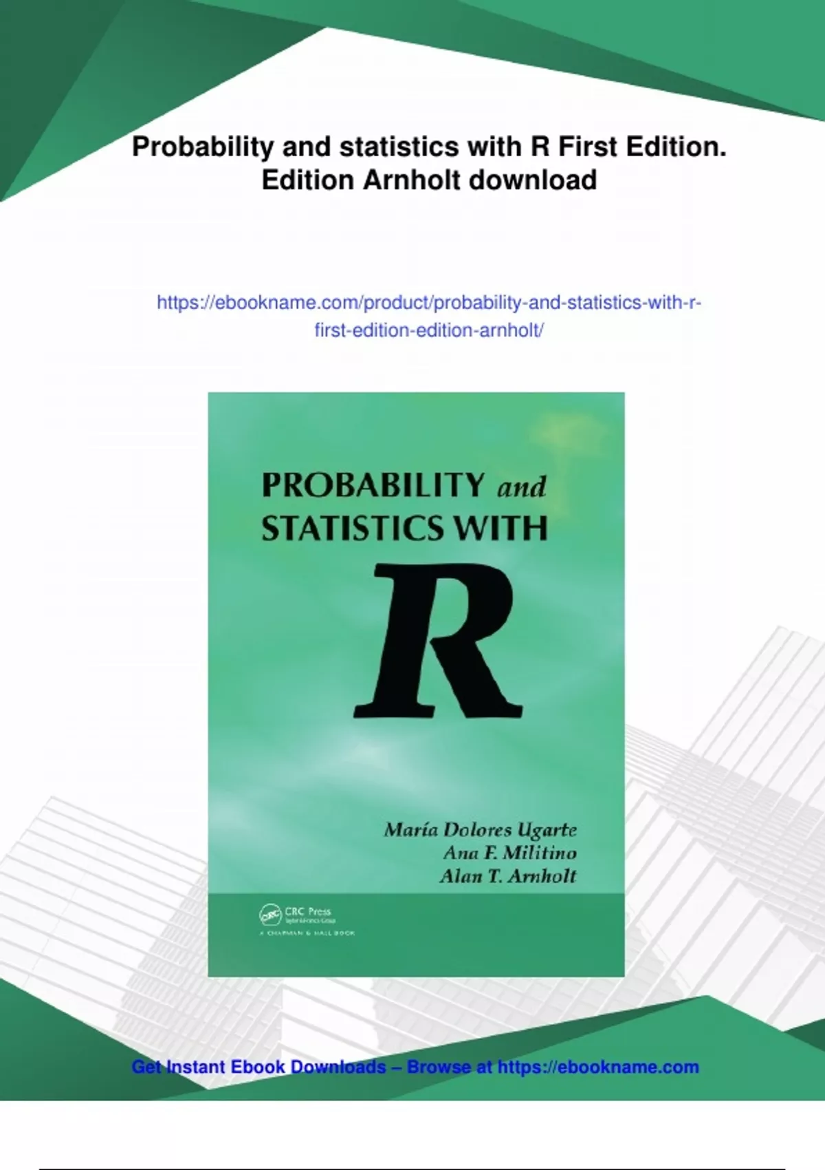Summary Probability and statistics with R First Edition. Edition ...