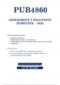 PUB4860 Assignment 5 (QUESTIONS & ANSWERS) 2025  - DUE 30 SEPTEMBER 2025