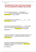 MA DRIVER'S ED FINAL TEST 2025 UPDATED  ACTUAL EXAM WITH CORRECT SOLUTIONS&period;