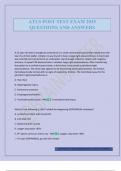 ATLS POST TEST EXAM 2025 QUESTIONS AND ANSWERS