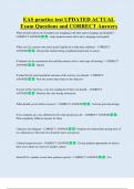 EAS practice test UPDATED ACTUAL  Exam Questions and CORRECT Answers 