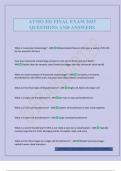 ATMO 201 FINAL EXAM 2025 QUESTIONS AND ANSWERS