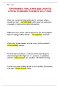 TOP DRIVER IL FINAL EXAM 2025 UPDATED  ACTUAL EXAM WITH CORRECT SOLUTIONS&period; 