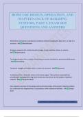BOMI THE DESIGN&comma; OPERATION&comma; AND MAINTENANCE OF BUILDING SYSTEMS&comma; PART I&period; EXAM 2025 QUESTIONS AND ANSWERS