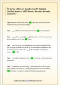 LA Series 103 Exam Questions with Detailed  Verified Answers 100&percnt; Correct Answers Already  Graded A&plus;