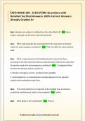 LAFD BOOK 100 - ELEVATORS Questions with  Detailed Verified Answers 100&percnt; Correct Answers  Already Graded A&plus;