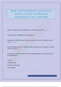 BIOL 246 UNIVERSITY OF KANSAS EXAM 1 STUDY MATERIALS QUESTIONS AND ANSWERS