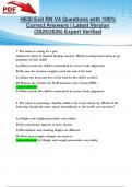 HESI Exit RN V4 Questions with 100&percnt; Correct Answers &vert; Latest Version &lpar;2025&sol;2026&rpar; Expert Verified