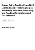 Border Patrol Practice Exam  2025 &lpar;Actual Exam&rpar; &vert; Featuring Logical Reasoning&comma; Arithmetic Reasoning&comma; and Reading Comprehension &vert; Just Released