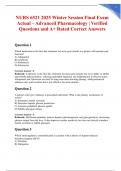 NURS 6521 Final Exam 2025 Actual Bundle &ndash; Advanced Pharmacology &vert; Complete Exam Questions & Verified Answers &vert; A&plus; Graded Walden Solution
