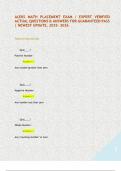 ALEKS MATH PLACEMENT EXAM &sol; EXPERT VERIFIED ACTUAL QUESTIONS & ANSWERS FOR GUARANTEED PASS &vert; NEWEST UPDATE&comma; 2025- 2026