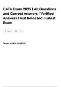 CATA Exam 2025 &vert; All Questions and Correct Answers &vert; Verified Answers &vert; Just Released &vert; Latest Exam