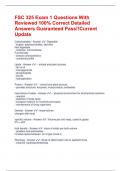 FSC 325 Exam 1 Questions With Reviewed 100&percnt; Correct Detailed Answers Guaranteed Pass&excl;&excl;Current Update