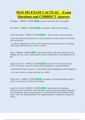 MAS 101 EXAM 3 ACTUAL    Exam  Questions and CORRECT Answers