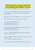 MAS 101 EXAM 3 ACTUAL UPDATED    Exam Questions and CORRECT Answers