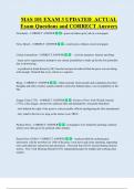 MAS 101 EXAM 3 UPDATED  ACTUAL   Exam Questions and CORRECT Answers