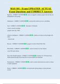 MAS 101 - Exam UPDATED  ACTUAL   Exam Questions and CORRECT Answers 