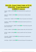 MAS 101 - Exam 2 Study Guide ACTUAL  UPDATED    Exam Questions and  CORRECT Answers 