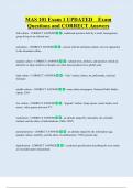MAS 101 Exam 1 UPDATED    Exam  Questions and CORRECT Answers 