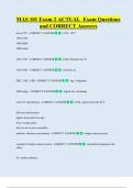 MAS 101 Exam 2 ACTUAL  Exam Questions  and CORRECT Answers 