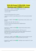MAS 101 Exam 2 UPDATED   Exam  Questions and CORRECT Answers