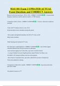 MAS 101 Exam 2 UPDATED ACTUAL  Exam Questions and CORRECT Answers 