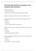 Servsafe Alcohol Exam questions and answers with solutions&period;