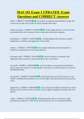 MAS 101 Exam 1 UPDATED  Exam  Questions and CORRECT Answers