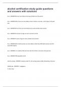 alcohol certification study guide questions and answers with solutions&period;