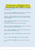 MAS 101 Exam 1 UPDATED ACTUAL       Exam Questions and CORRECT Answers 