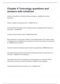 Chapter 6 Toxicology questions and answers with solutions&period;