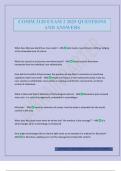 COMM 3120 EXAM 2 2025 QUESTIONS AND ANSWERS