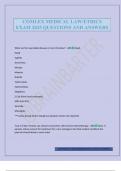 COMLEX MEDICAL LAW&sol;ETHICS EXAM 2025 QUESTIONS AND ANSWERS
