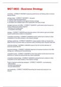 MGT 8803 - Business Strategy All Possible Questions and Answers with complete solution