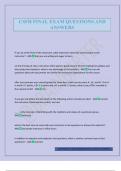 CSFH FINAL EXAM QUESTIONS AND ANSWERS