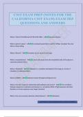 CSST EXAM PREP &lpar;NOTES FOR THE CALIFORNIA CSST EXAM&rpar; EXAM 2025 QUESTIONS AND ANSWERS
