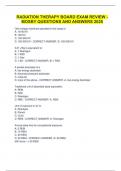 Radiation Therapy Board Exam Review - MOSBY questions and answers 2025