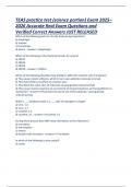 TEAS practice test &lpar;science portion&rpar; Exam 2025&ndash;2026 nursing and allied health program admissions&period; Accurate Real Exam Questions and Verified Correct Answers JUST RELEASED