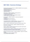 MGT 8803 - Business Strategy   &vert; Questions with 100 &percnt; Correct Answers &vert; Verified