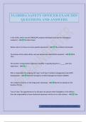 FLORIDA SAFETY OFFICER EXAM 2025 QUESTIONS AND ANSWERS