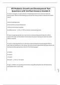 ATI Pediatric Growth and Development Test Questions with Verified Answers Graded A