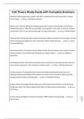 Cell Theory Study Guide with Complete Solutions