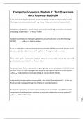 Computer Concepts&comma; Module 11 Test Questions with Answers Graded A
