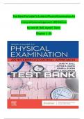 Test Bank For Seidel's Guide to Physical Examination An Interprofessional Approach 10th Edition By Jane W&period; Ball&comma; Joyce E&period; Dains&comma; John A&period; Flynn&comma; Barry S Solomon&comma; Rosalyn W Stewart Course Nursing Institution Book Seidel's Guide to Phys
