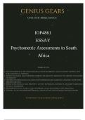 IOP4861 Psychometric Assessments in South Africa &lpar;Exceptional Answers&rpar;