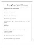 Driving Theory Test with Answers